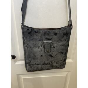 Rustico Brand Top-Grain Cowhide Leather Crossbody Bag Gray Unisex